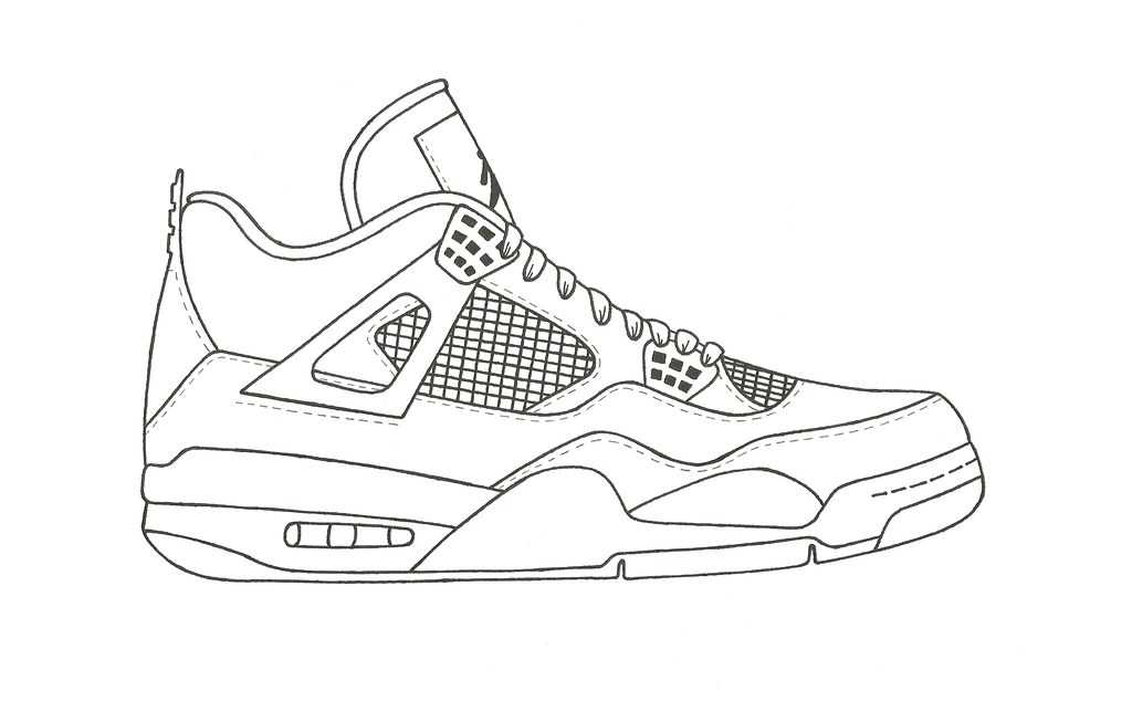 Air Jordan 4 Stencil | Steve Camargo | Flickr encequiconcerne Dessin Jordan 1,