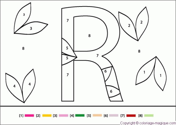 Alphabet Magique - Lettre R - Coloriages Magiques concernant R Dessin