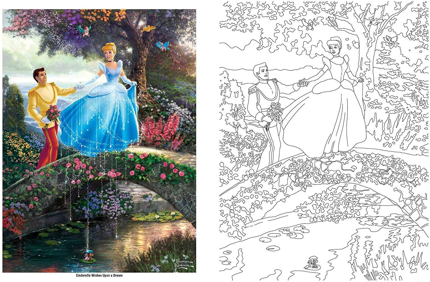 Amazon | Disney Dreams Collection Thomas Kinkade Studios avec Coloriage Thomas Kinkade,