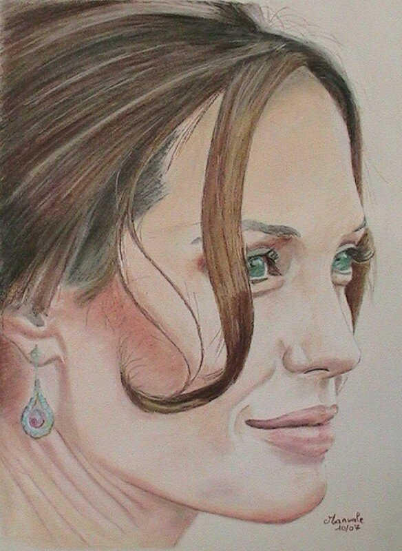 Angelina Jolie - Manvale Dessins , Portraits À Partir De serapportantà Dessin Jolie,