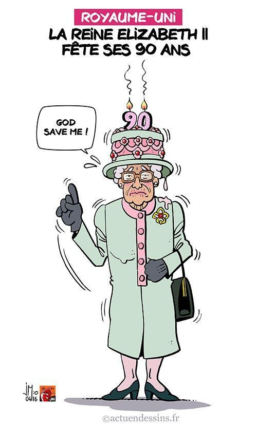 Angleterre : Elizabeth Ii Fête Ses 90 Ans serapportantà Dessin 90 Ans