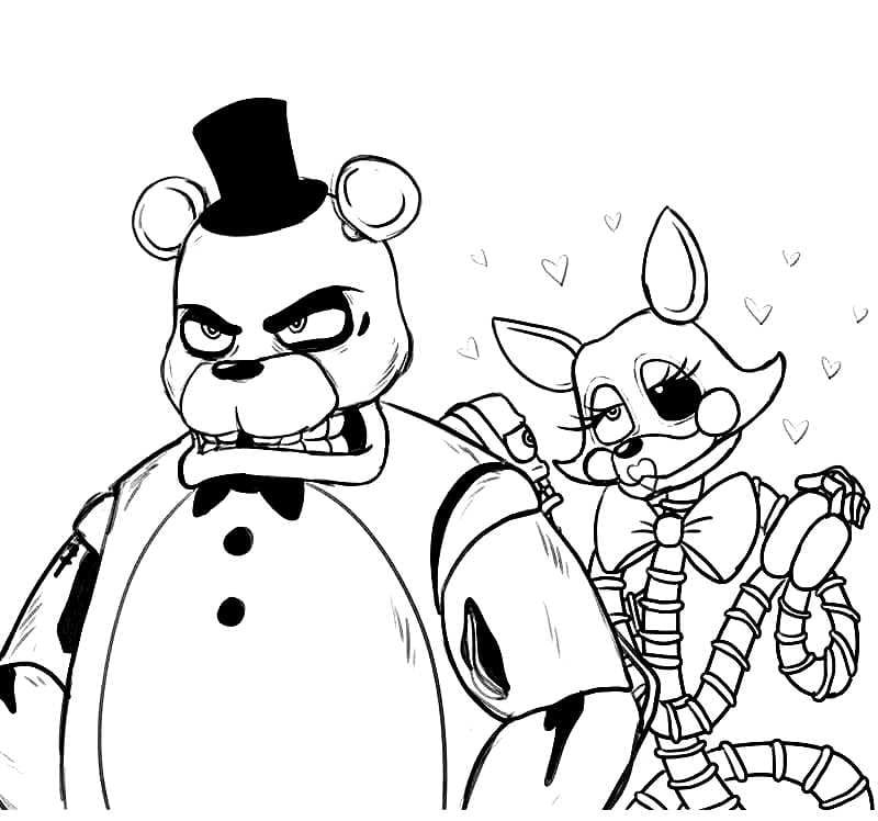 Animatronic Da Stampare E Colorare / 10 Idee Su Five dedans Coloriage Fnaf 1