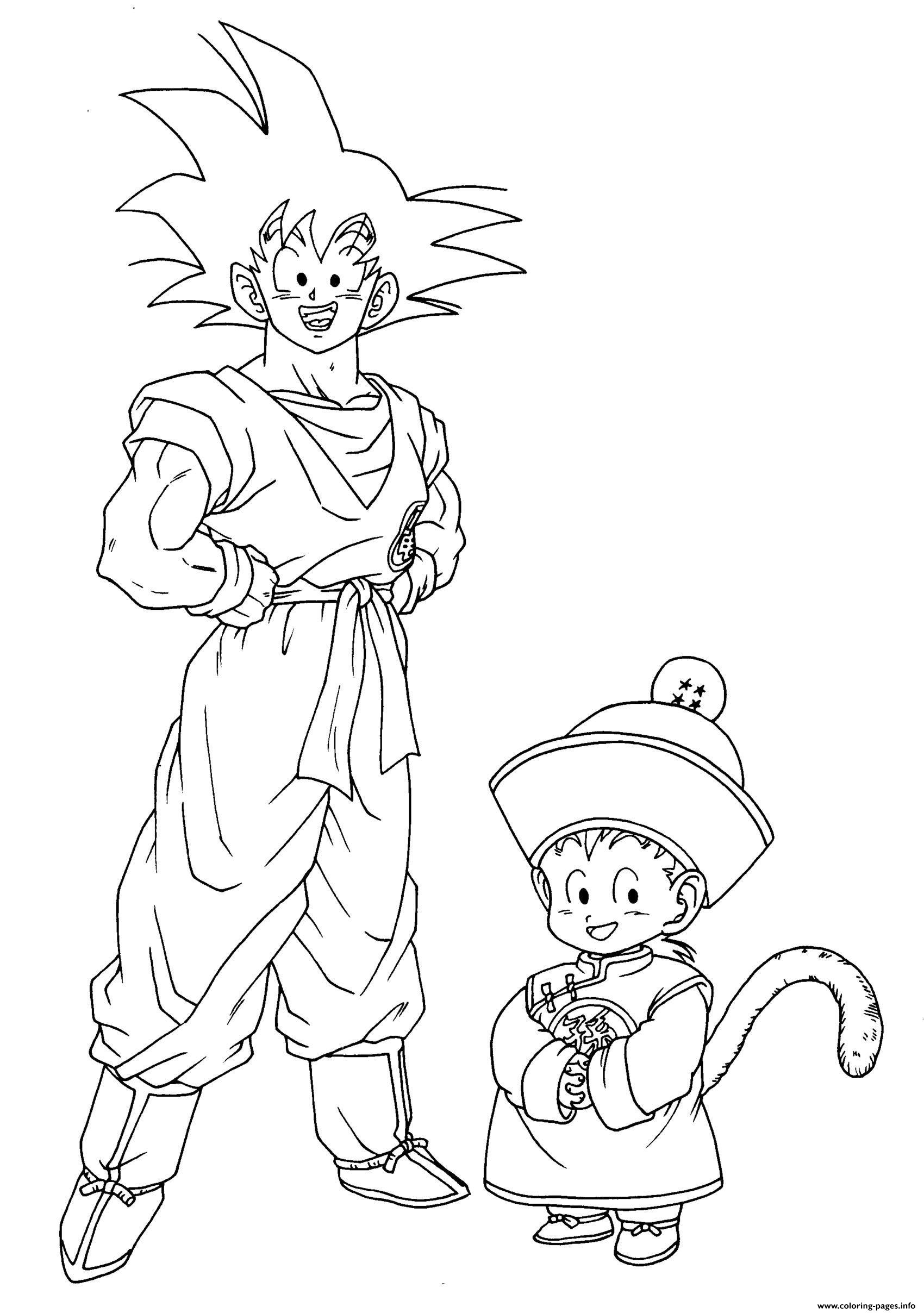 Anime Manga Dragon Ball Z Coloring Pages Printable encequiconcerne Dragon Ball Z Dessin Tuto,