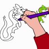 Apprendre À Dessiner Un Dragon En 3 Étapes destiné Coloriage Comment Dessiner Un Dragon