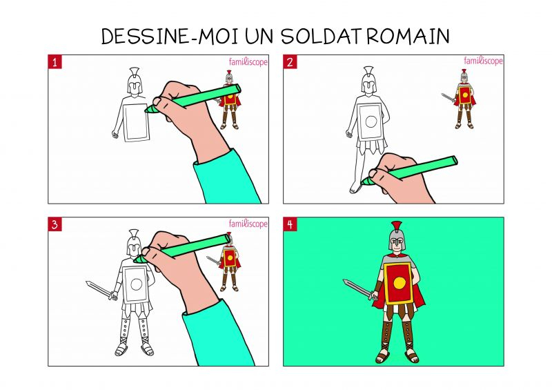 Apprendre À Dessiner Un Soldat Romain En 3 Étapes pour Apprendre 0 Dessiner,