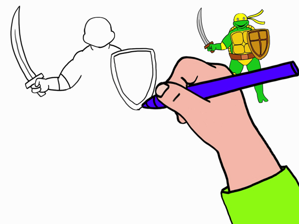 Apprendre À Dessiner Une Tortue Soldat En 3 Étapes serapportantà Apprendre 0 Dessiner,