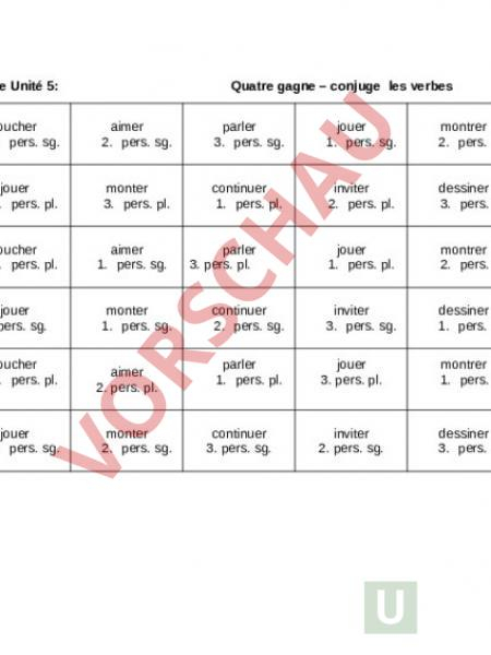 Arbeitsblatt: Verben -Er Konjugieren 4 Gewinnt avec Dessiner Konjugieren