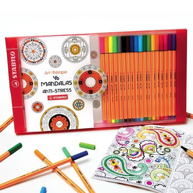 Art Thérapie - Coffret De Coloriage Anti-Stress - Carnet concernant Coloriage Feutre,