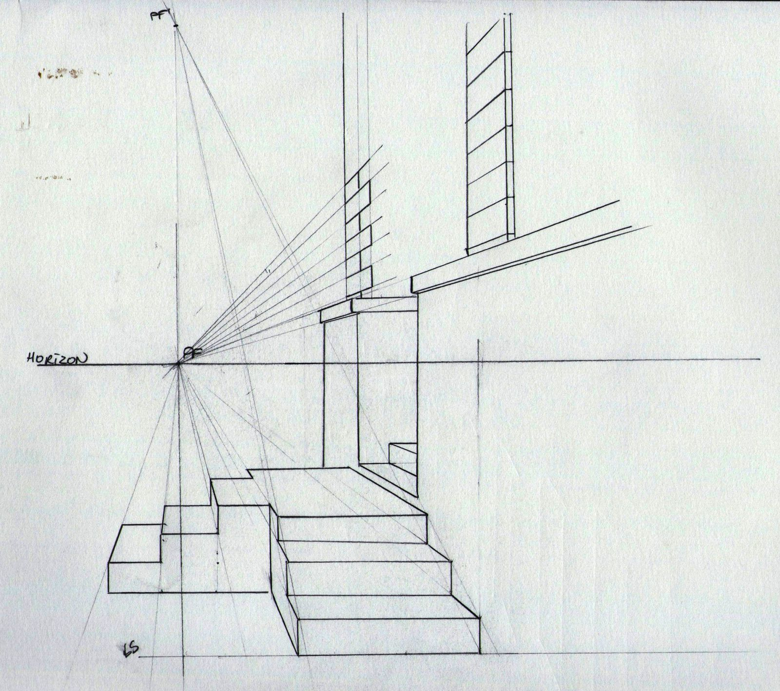 Astuce : Perspective D&amp;#039;Un Escalier - Ailinn dedans Dessin Perspective,