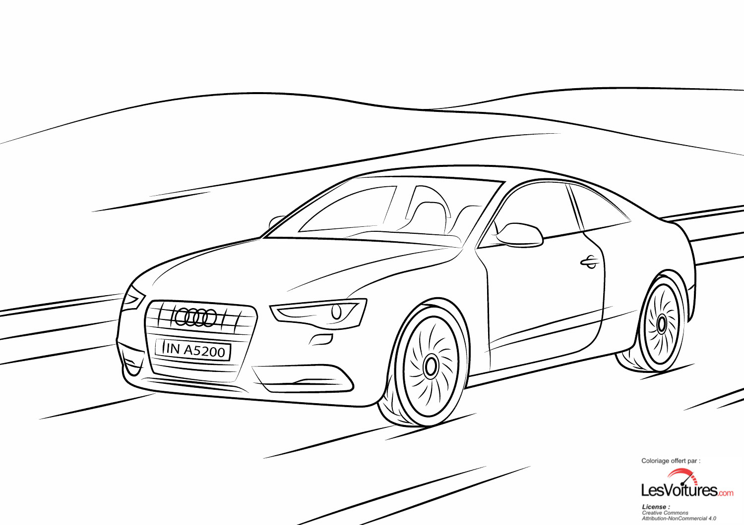 Audi-A5-Coloriage-Voiture | Les Voitures destiné Coloriage Dessin Voiture