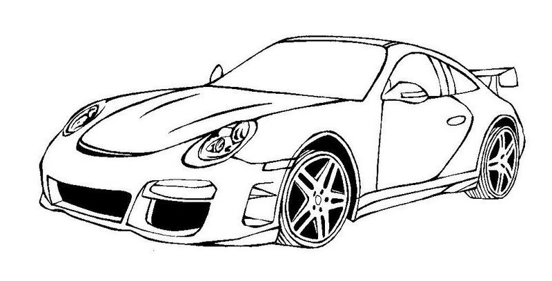 Ausmalbilder Porsche 05 | Cars Coloring Pages, Cartoon dedans Coloriage Porsche 911