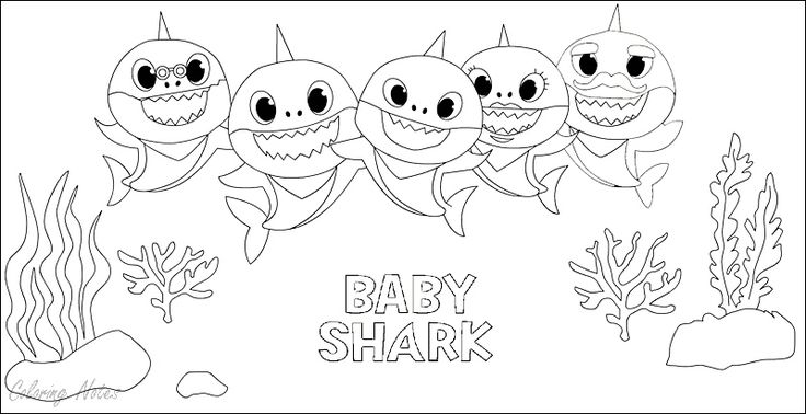 Baby Shark Coloring Pages For Kids Easy And Free | Shark tout Coloriage Baby Shark,