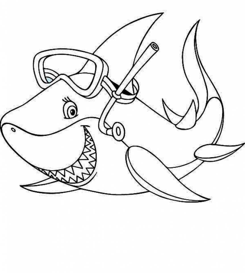 Baby Shark Coloring Worksheet | Shark Coloring Pages encequiconcerne Coloriage Baby Shark,