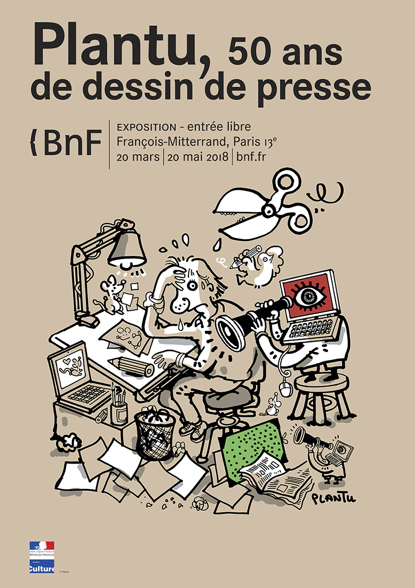 Bado, Le Blog: Exposition «Plantu, 50 Ans De Dessin De Presse» pour Dessin 50