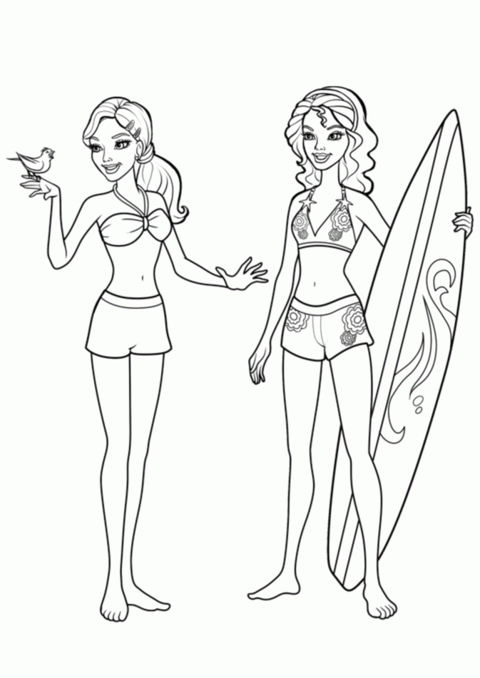 Barbie 2 - Coloriages Barbie - Coloriages Enfants Biboon destiné Coloriage H2O Dessin Animé À Imprimer