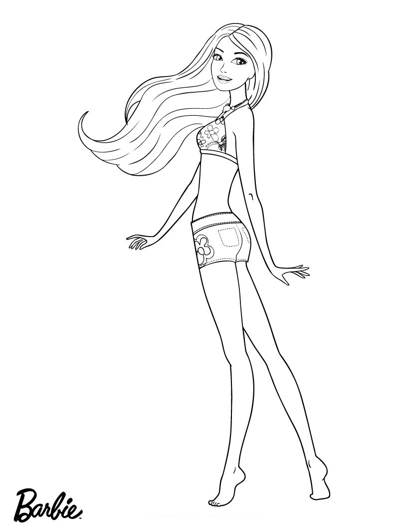 Barbie Coloring Pages Printable To Download dedans Coloriage Barbie,