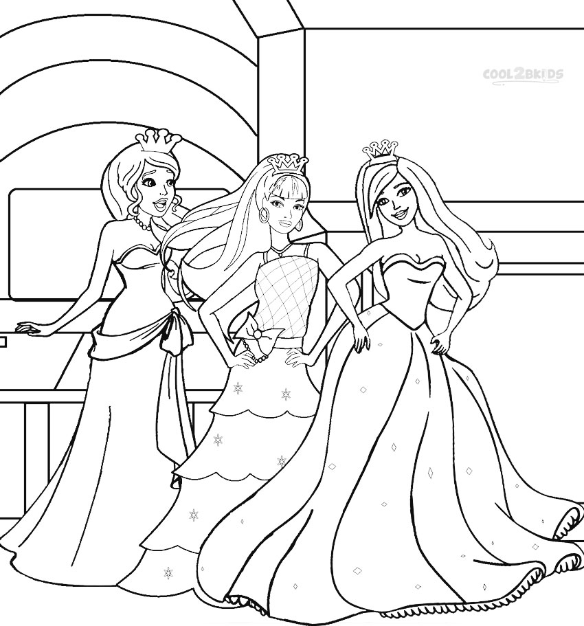 Barbie Princess Coloring Pages - Cool2Bkids encequiconcerne Coloriage Barbie Princesse