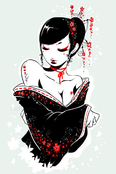 Base : Geisha (Dessins &amp;amp; Mangas) - A Fantastic Week destiné Dessin 3/4,