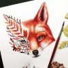 Beautiful Detail From @Y_Yumaeva Of This Nature Styled Fox intérieur Dessin Kawaii Animaux