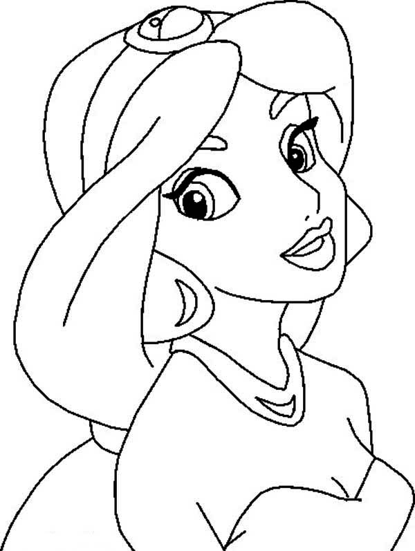 Beautiful Jasmine In Pencil Drawing Coloring Page encequiconcerne Coloriage Jasmine,