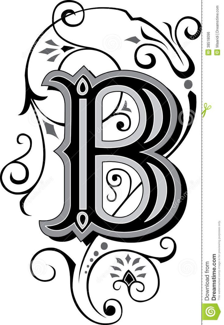 Beautiful-Ornament-Letter-B-Ornate-English-Alphabets avec Lettre B Dessin