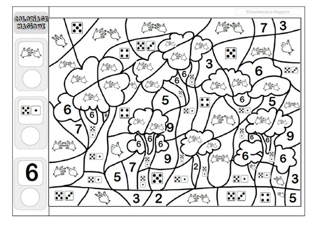 Bibouche En Classe : Coloriage Magique Avec Les Nombres De à Coloriage 5