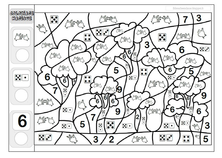 Bibouche En Classe : Coloriages Magiques Des Nombres De 6 À 10 pour Ms Coloriage Magique