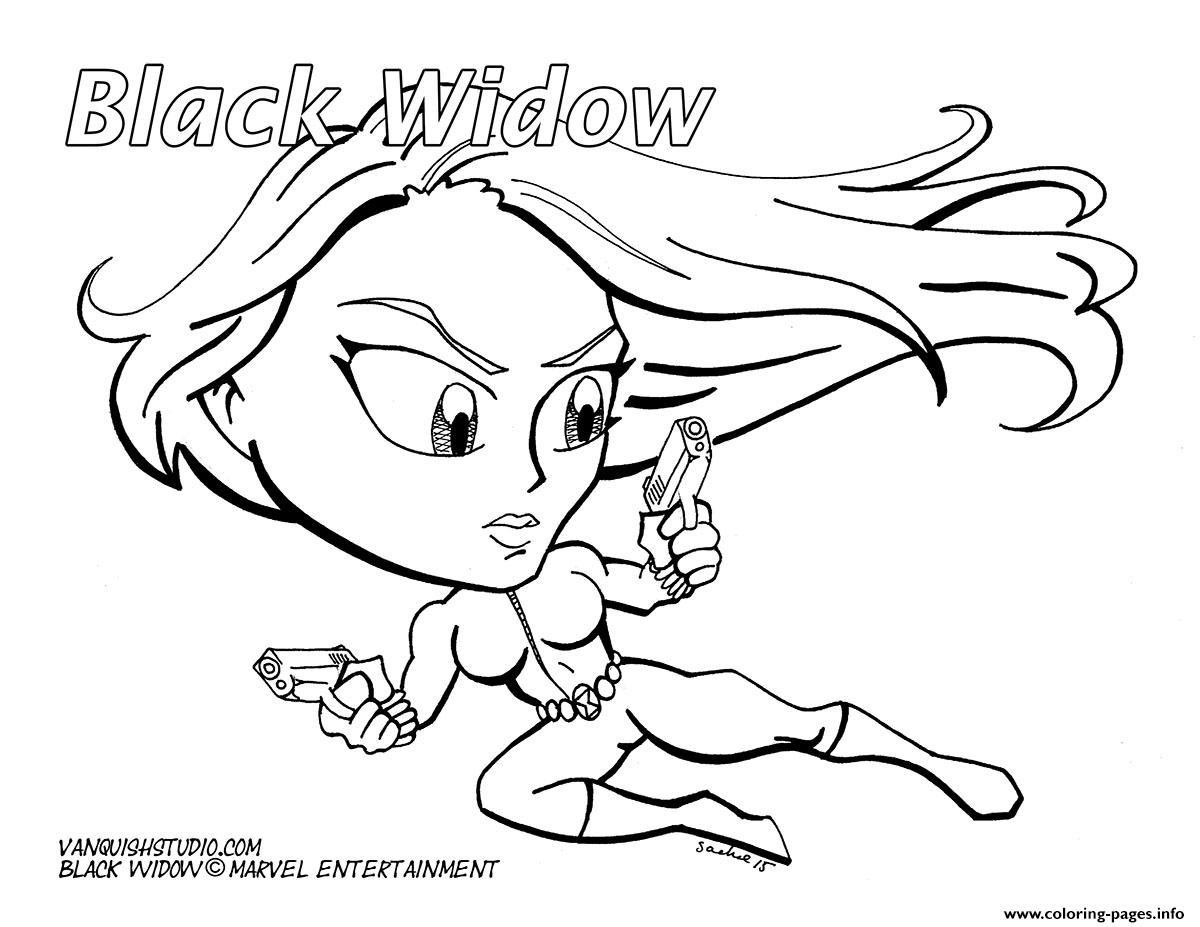 Black Widow Fan Draw Coloring Pages Printable tout Coloriage Dessin Black Widow