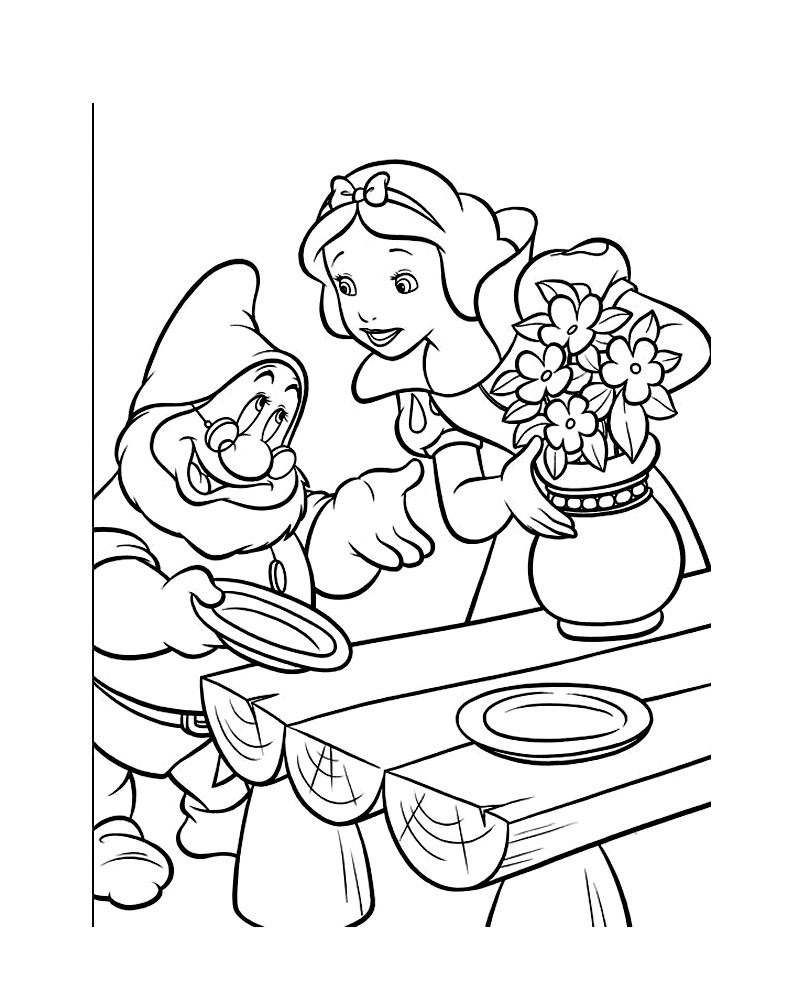 Blanche Neige 17 - Coloriage Blanche Neige Et Les Sept avec Coloriage Blanche-Neige,