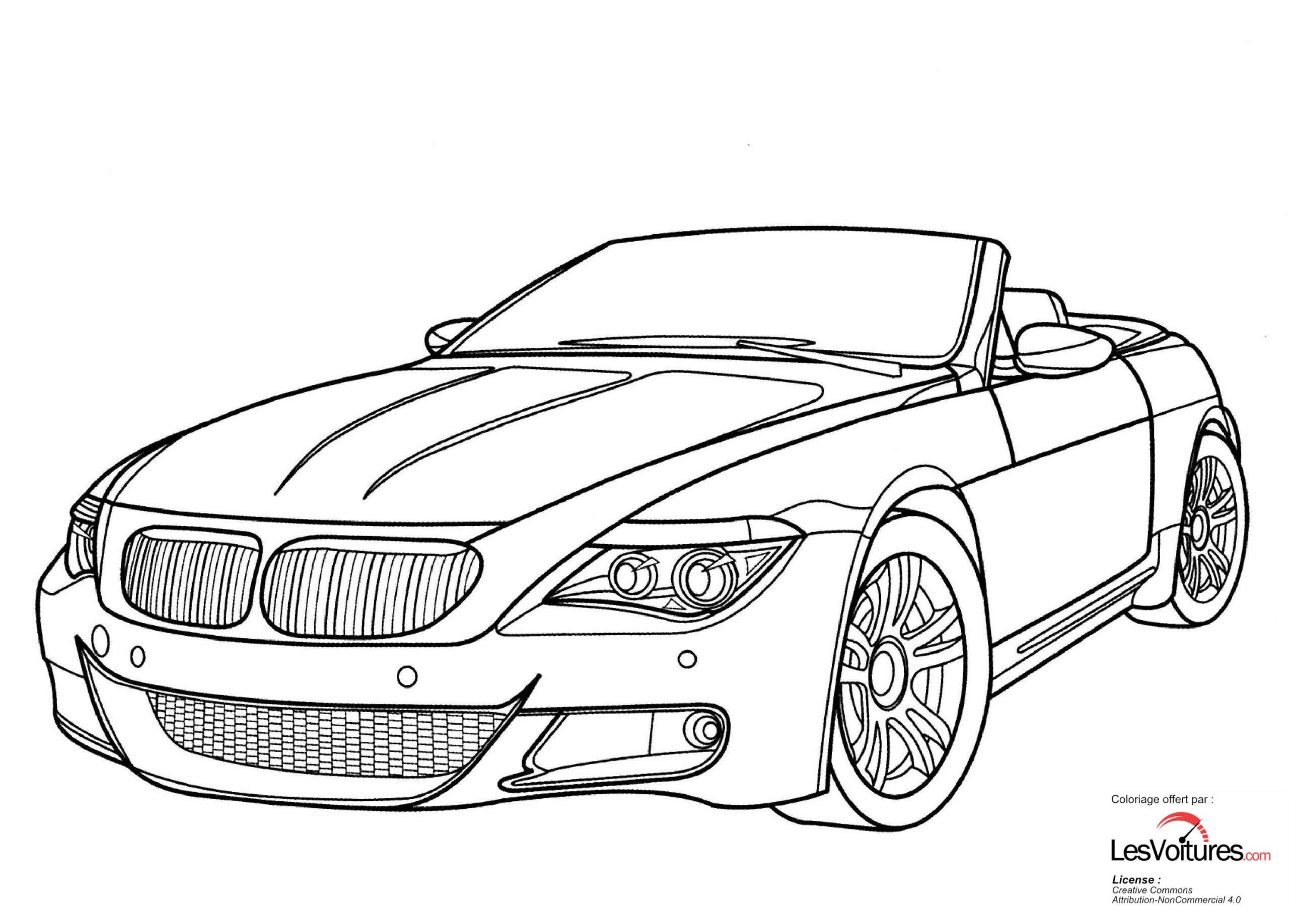 Bmw-M6-Coloriage-Voiture | Les Voitures encequiconcerne Coloriage Dessin Voiture