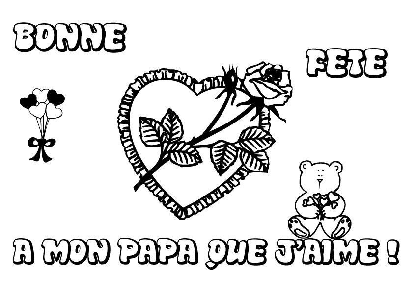 Bonne Fête Papa Coloriage destiné Coloriage Bonne Fete Papa