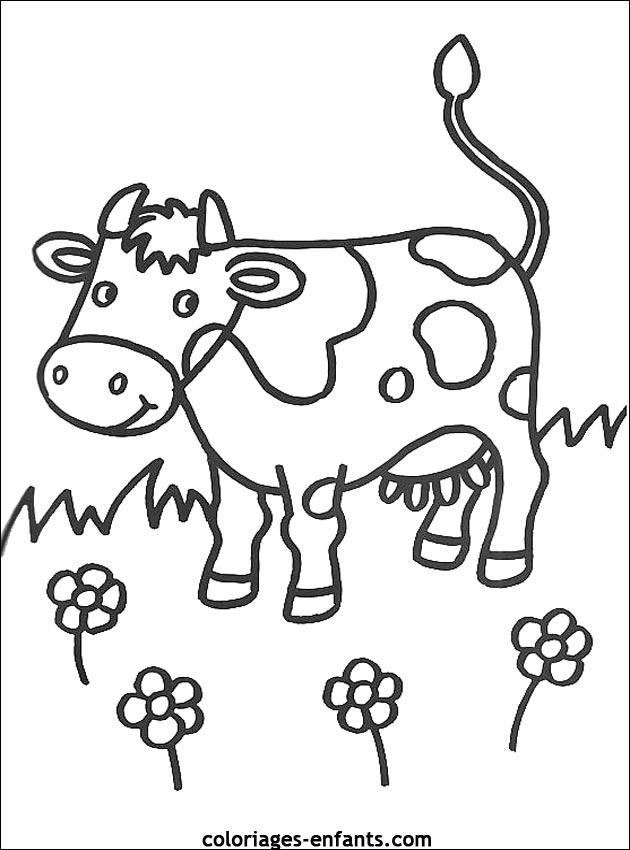 Booklet: Vache Coloriage à Coloriage Dessin Vache