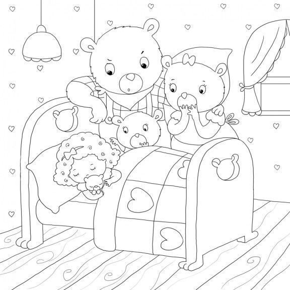 Boucle D&amp;#039;Or Et Les Trois Ours Coloriage | Goldilocks And à Coloriage Boucle D&amp;amp;#039;Or