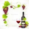 Bouteille De Vin Avec Verre — Image Vectorielle #8988659 concernant Coloriage Dessin Bouteille De Vin