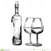 Bouteille De Vin Et De Deux Verres Illustration De Vecteur pour Coloriage Dessin Bouteille De Vin