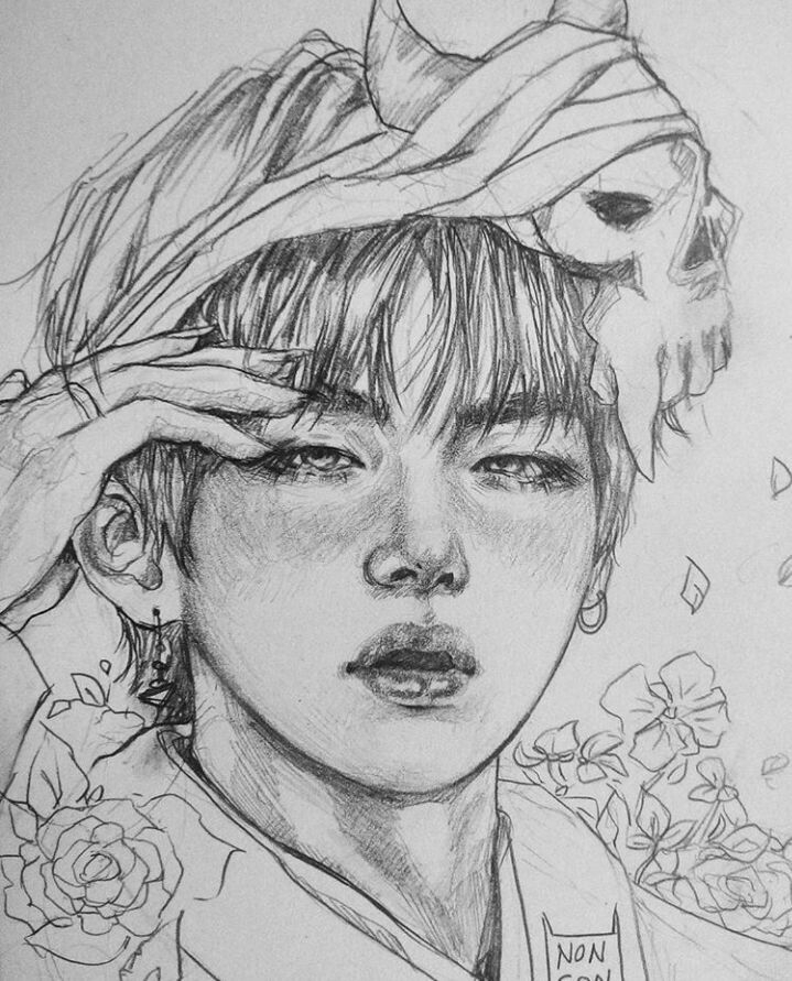 Bts Dessin Kawaii V Facile - Bts Bangtanboys Jungkookie intérieur Bts Dessin V Facile,