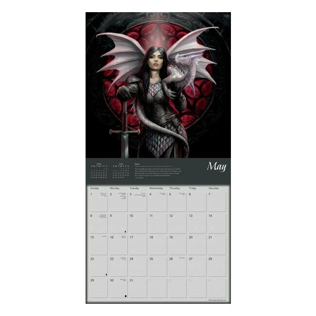 Calendrier 2022 Dragon - Anne Stokes dedans Coloriage Janvier 2022,