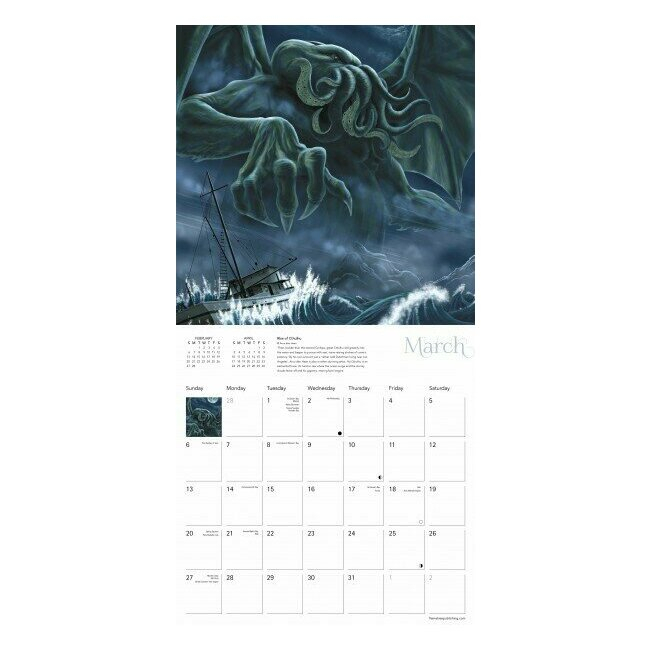 Calendrier Cthulhu - Extraterrestre 2022 destiné Coloriage Janvier 2022,