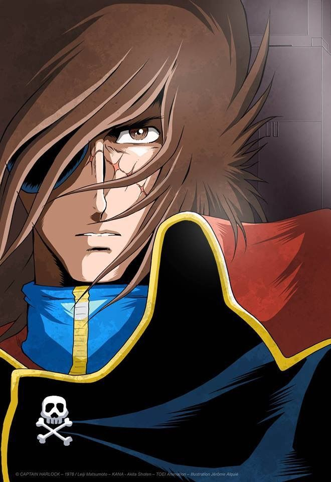 Captain Harlock / Capitaine Albator | Pirates Dessin, Fond destiné E Dessin Animé