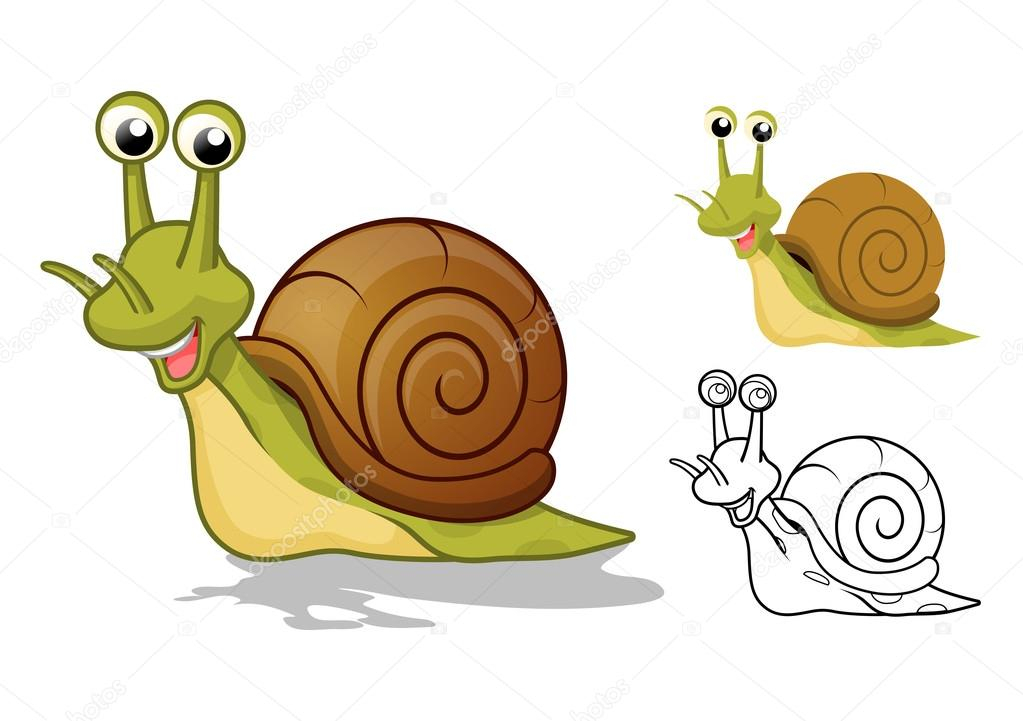 Caractère Détaillé De La Bande Dessinée Escargot Avec pour Escargot Dessin Couleur