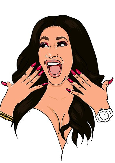 &amp;quot;Cardi B&amp;quot; Poster By Samkstephens | Redbubble encequiconcerne B Dessin