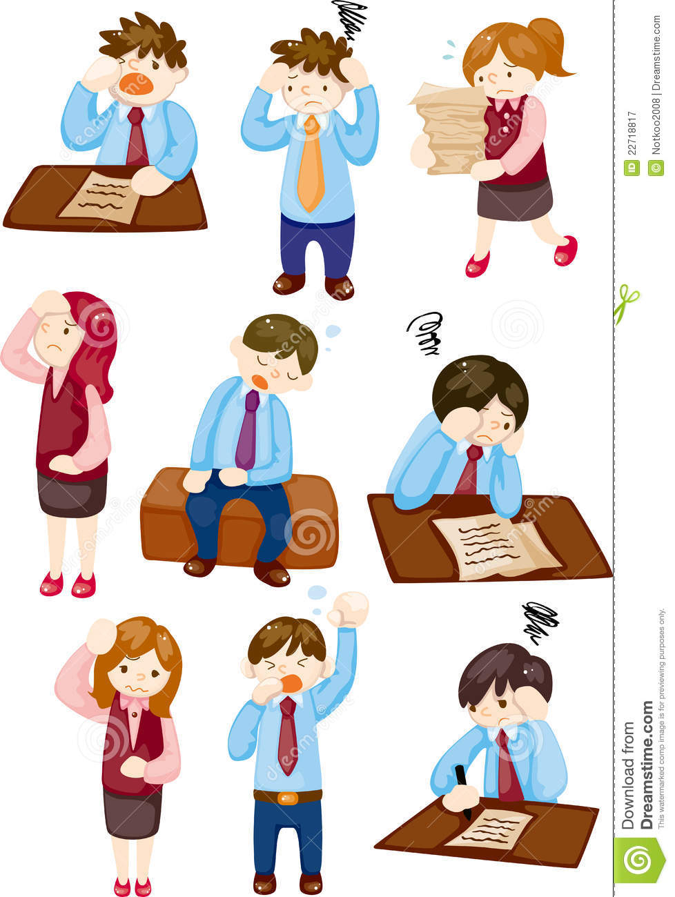 Cartoon Tired Businessman Stock Vector. Image Of Client destiné Dessin 8 Personnes