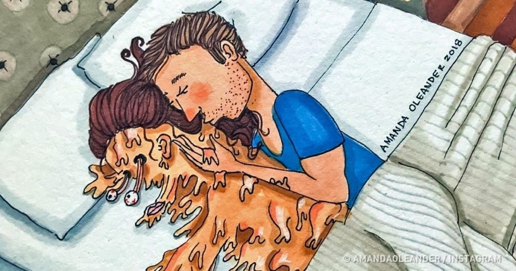 Cette Artiste Américaine Dessine L&amp;#039;Intimité Du Couple intérieur Dessin Touchant