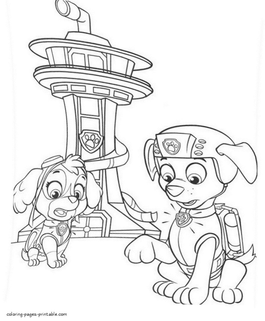 Chase Paw Patrol Coloring Pages At Getcolorings | Free concernant Coloriage Pat P