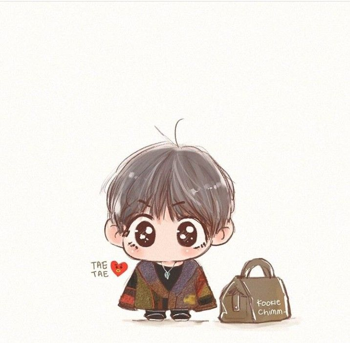 Chibi Tae Is Too Freaking Cuuuuute!!! Look At Those Big destiné V Dessin Cute