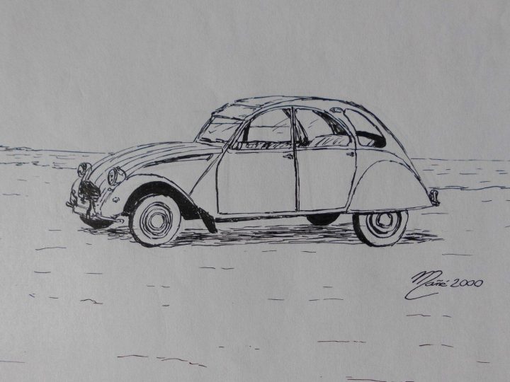 Citroën 2Cv. Dessin À L'Encre De Joan Mañé En 2020 | 2Cv pour Dessin 2Cv Humoristique