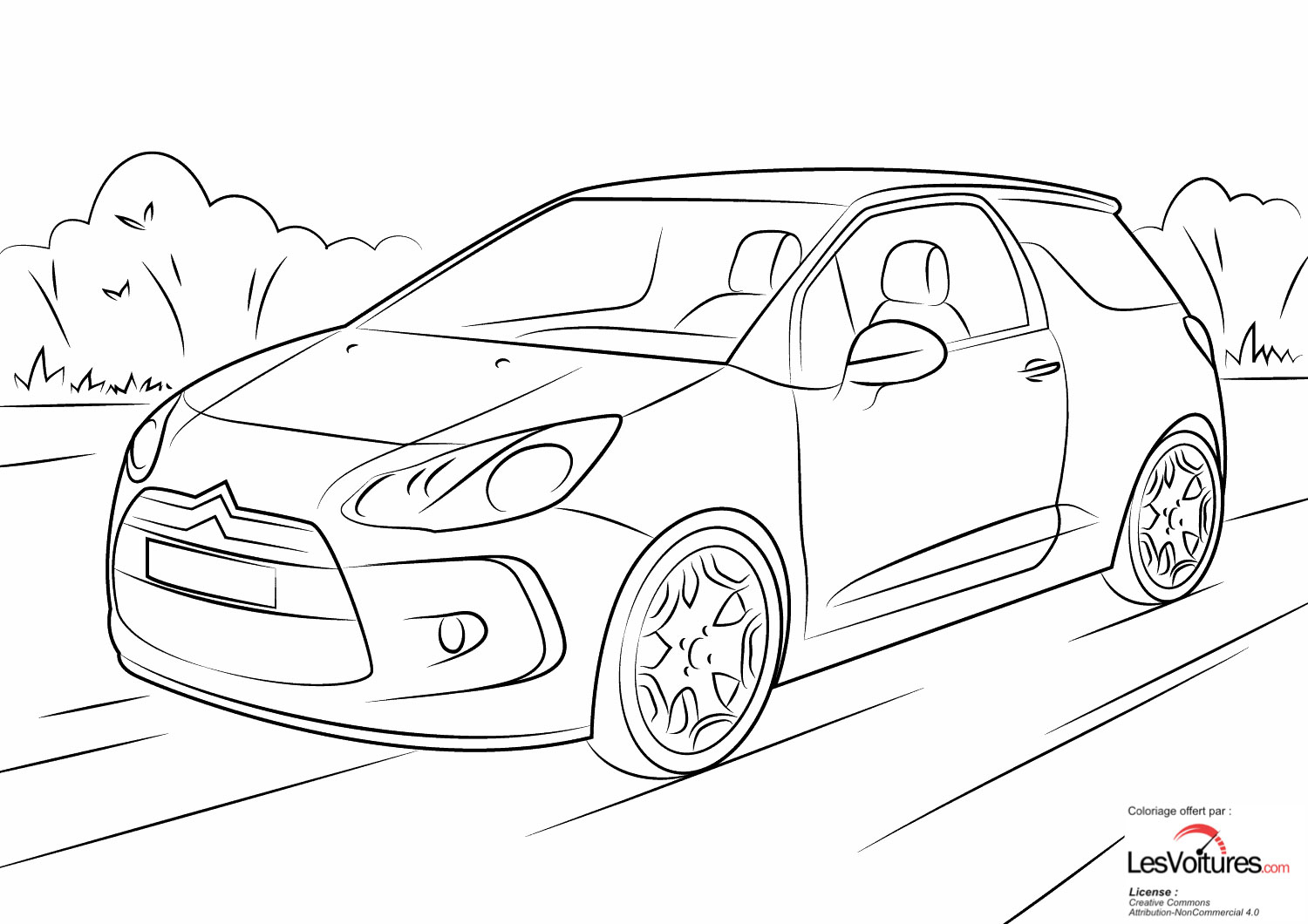 Citroen-Ds3-Coloriage-Voiture | Les Voitures concernant Coloriage Dessin Voiture