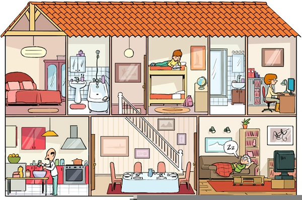 Clipart Piece De La Maison | Free Images At Clker concernant Dessin Maison