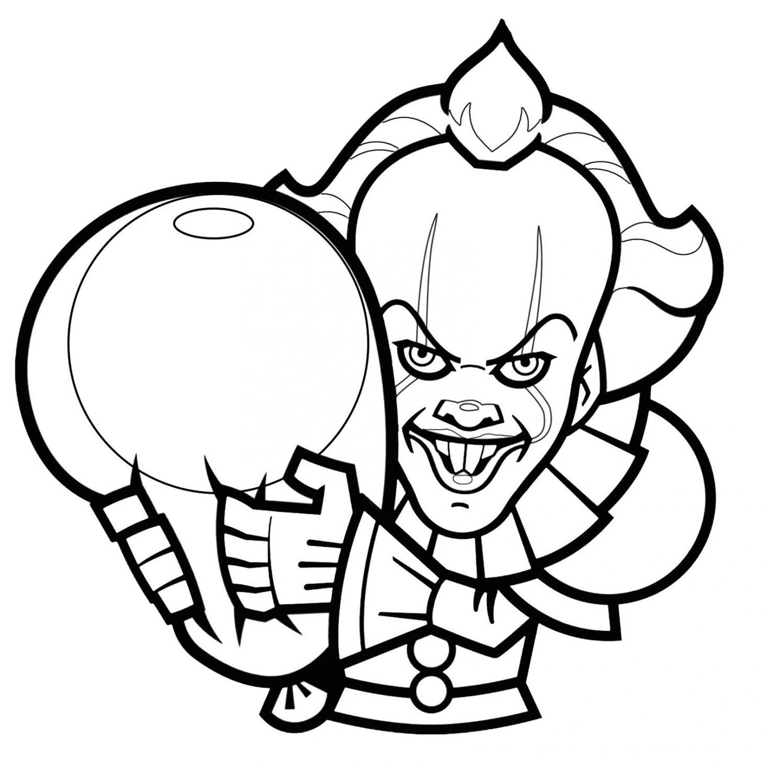 Clown De Ça Version 2 - Coloriage Halloween - Coloriages avec Coloriage Halloween