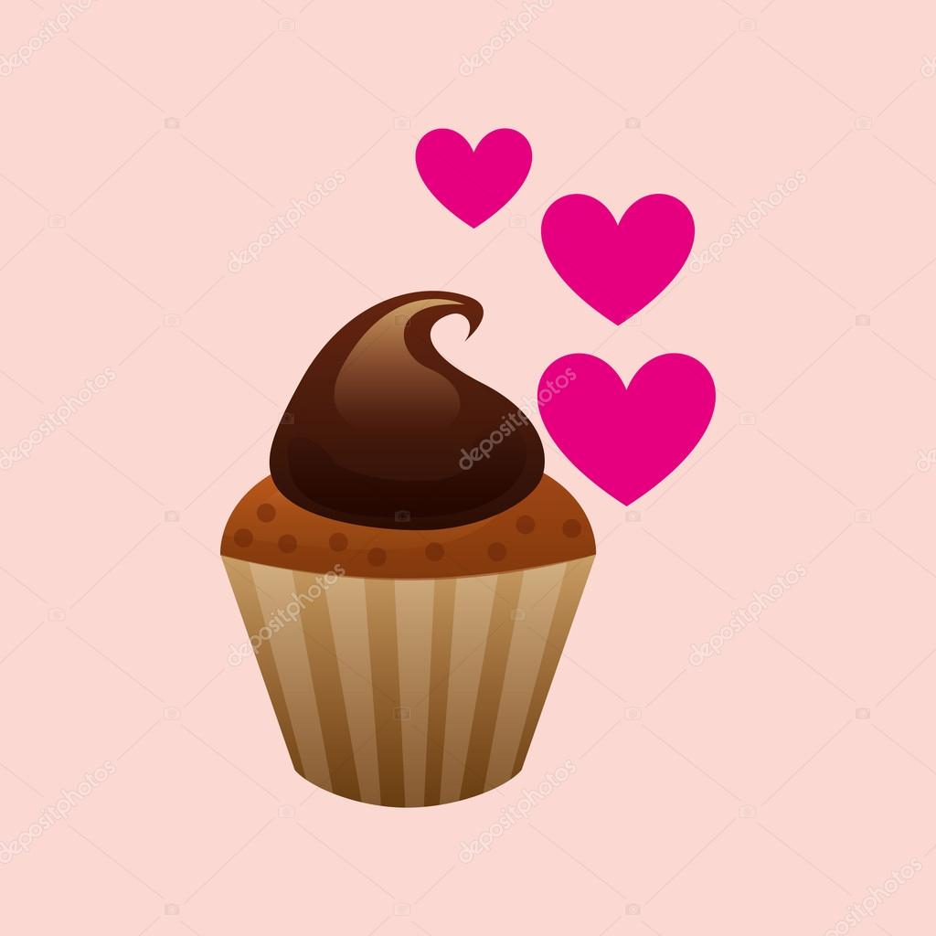 Coeur Dessin Animé Doux Tasse Gâteau Crème Chocolat Icône serapportantà Dessin Chocolat,